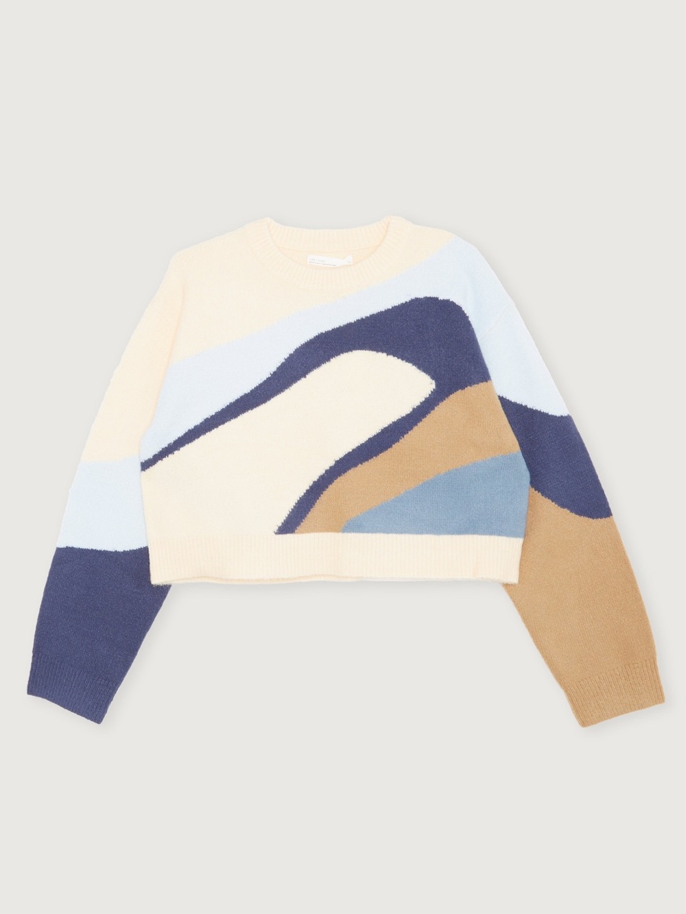 Oak + Fort Abstract Wave Pattern Sweater